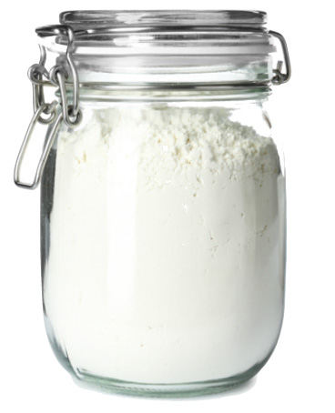 Vorratsglas mit Mehl