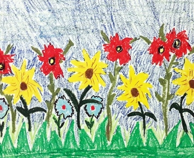Dawid Pich, 12 Jahre, Blühender Garten
