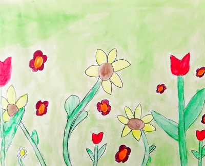 Emilia Furtak, 11 Jahre, Eine blühende Wiese