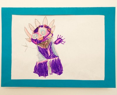 Helene, 4 Jahre „Corona-Männchen-Monster“